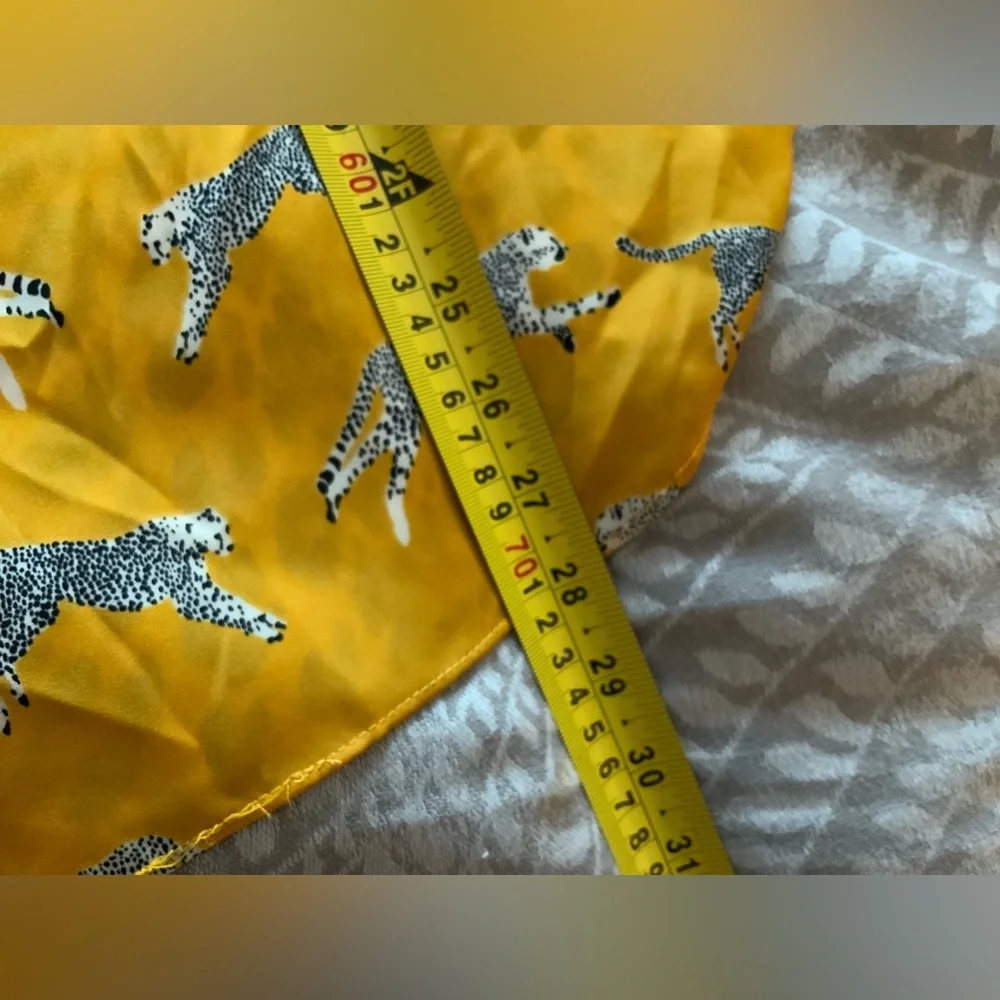 Rose & Olive Mustard and Cream Leopard Print Button-Up Blouse - Picture 7 of 8